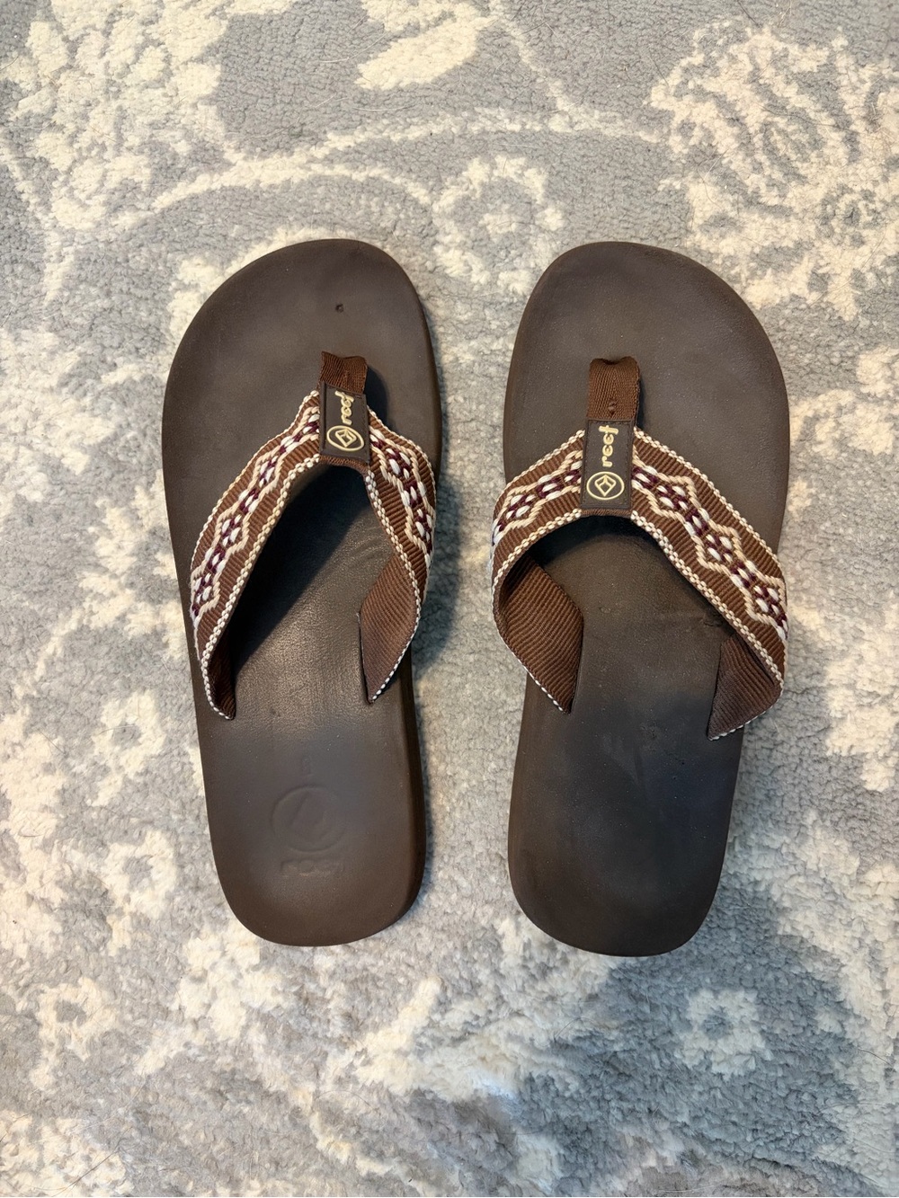 Reef Brown Woven Strap Men's Flip Flops